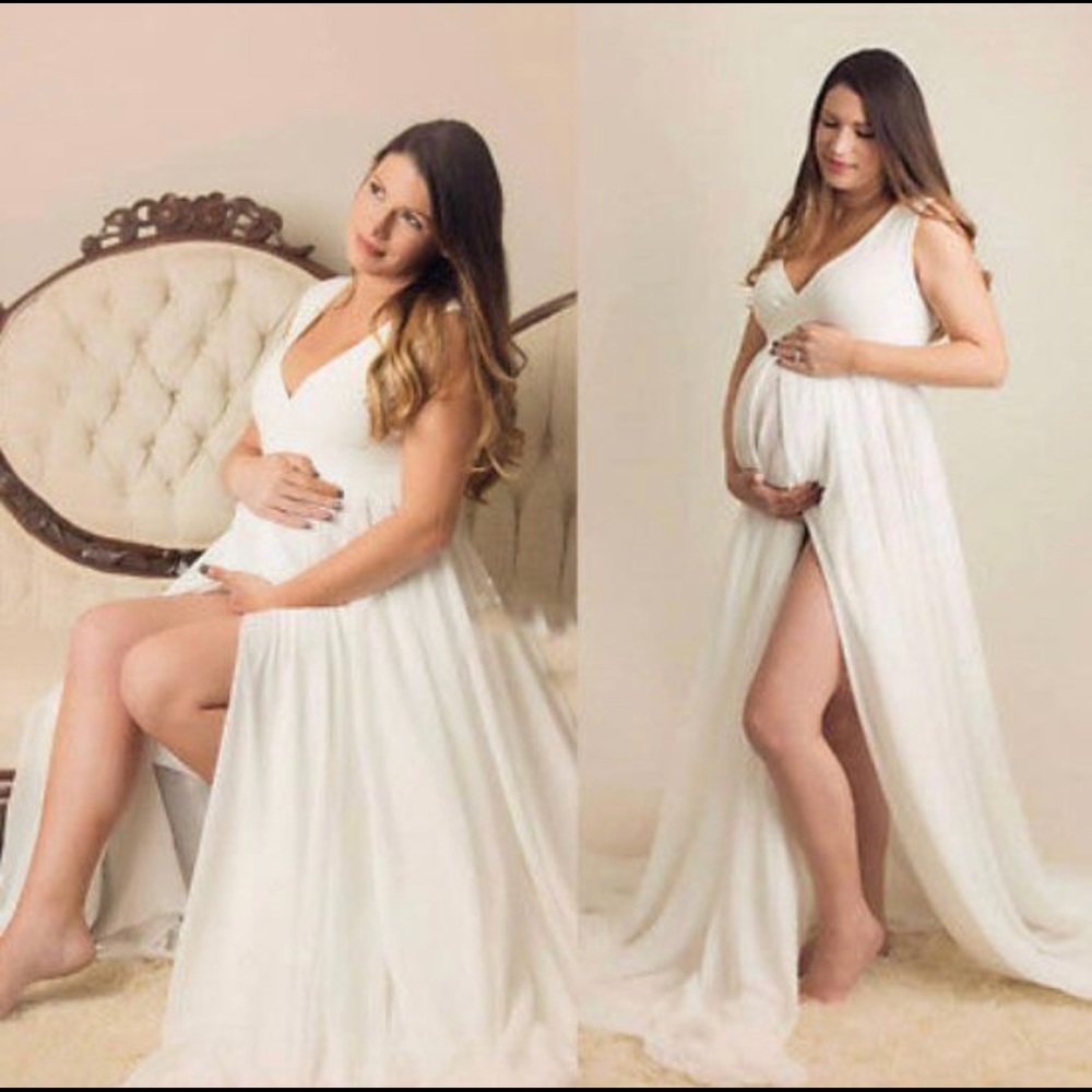 Maternity Chiffon Maxi Dress